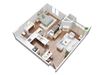 1 Bedroom floorplan 3D